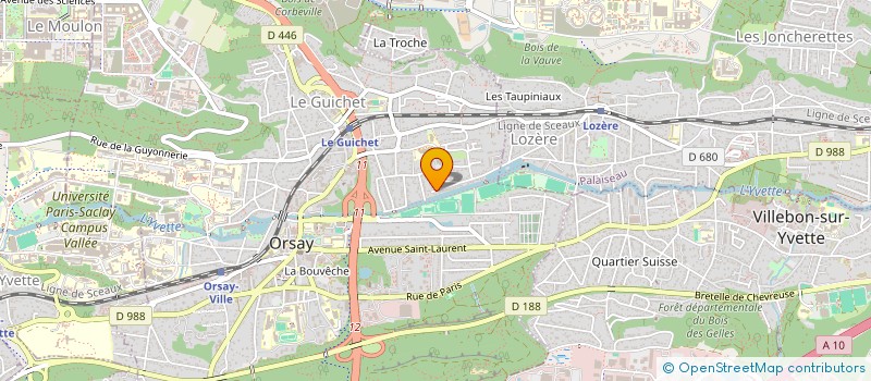 localisation de l'entreprise ELECTRONIC VISION TECHNOLOGIES à ORSAY