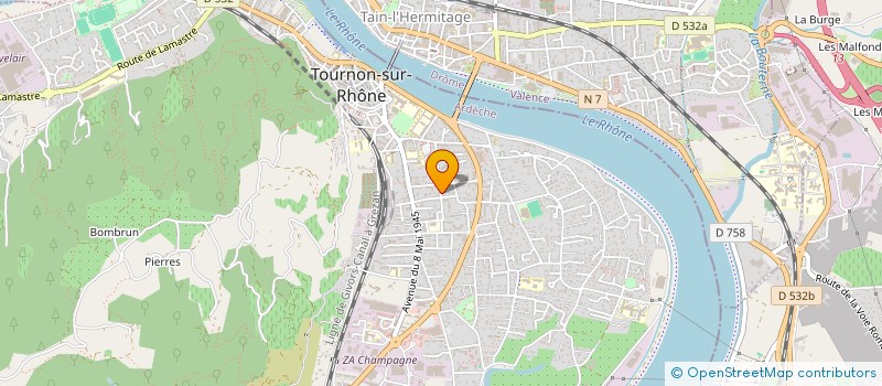 localisation de l'entreprise ELECTRONIQUE ACHAT SERVICE INDUSTRIE à TOURNON-SUR-RHONE