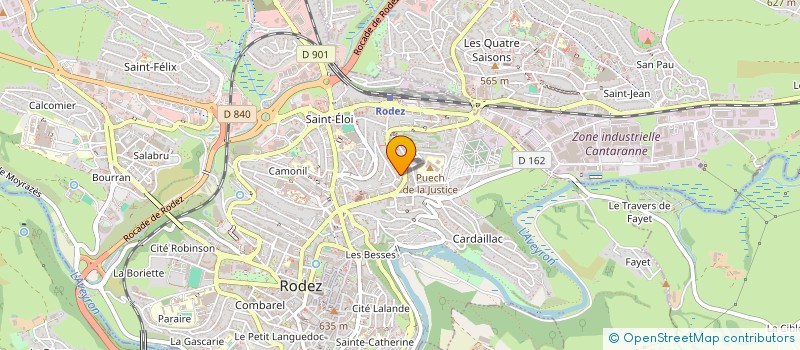 localisation de l'entreprise ELECTRONIQUE AVEYRONNAISE  RODEZ