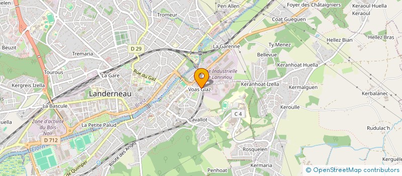 localisation de l'entreprise ELECTRONIQUE DU PONANT à LANDERNEAU