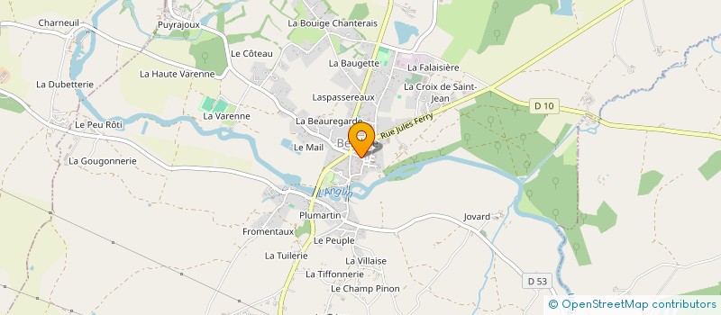 localisation de l'entreprise ELECTRONIQUE FROID INDUSTRIEL à BELABRE
