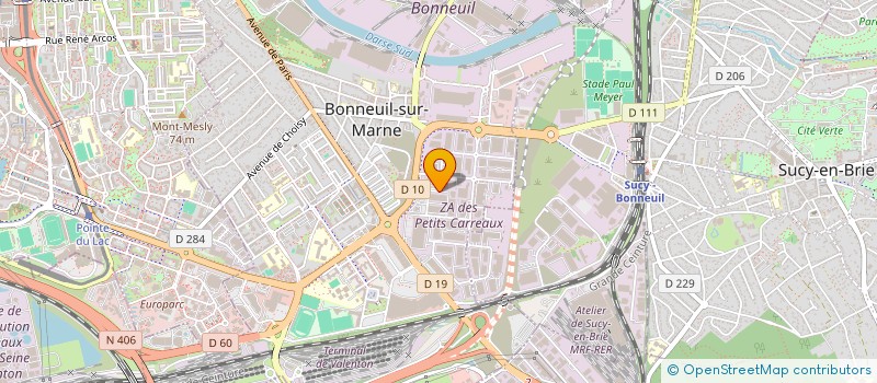 localisation de l'entreprise ELECTRONIQUE MULTISERVICES E M S à BONNEUIL-SUR-MARNE