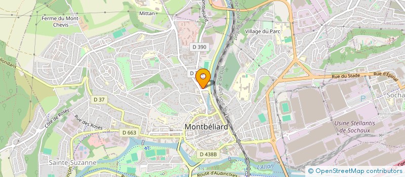 localisation de l'entreprise ELECTRONIQUE SECURITE PROTECTION : E.S.P. à MONTBELIARD