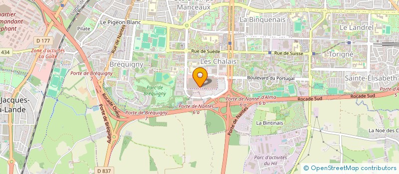 localisation de l'entreprise ELECTRONIQUE SERVICES à RENNES