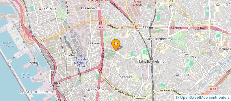 localisation de l'entreprise ELECTROPLUS à MARSEILLE