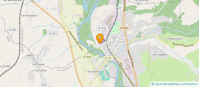 localisation de l'entreprise ELECTROSENS à SAINT-YORRE