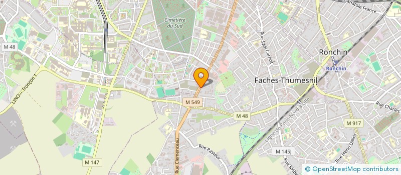 localisation de l'entreprise ELECTROSONIC SYSTEMES NORD  FACHES-THUMESNIL