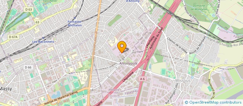 localisation de l'entreprise ELECTROVISION à ANTONY