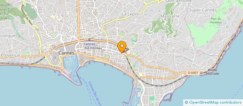 localisation de l'entreprise ELEFRA IMMOBILIER à CANNES