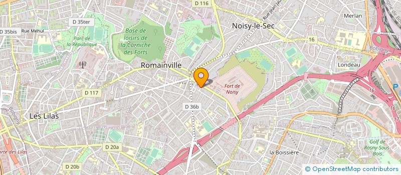 localisation de l'entreprise ELEGANCE à ROMAINVILLE
