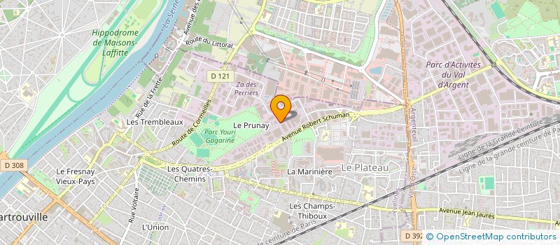 localisation de l'entreprise ELEGANCE à SARTROUVILLE