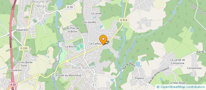 localisation de l'entreprise ELEGANCE CAPILLAIRE  RILHAC-RANCON