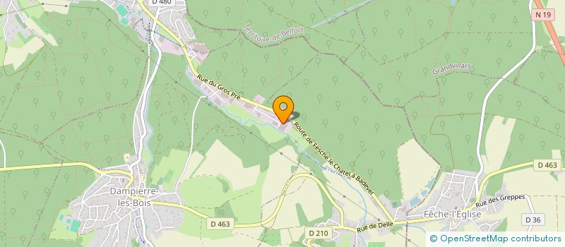 localisation de l'entreprise ELEGANCE CONCEPT  DAMPIERRE-LES-BOIS