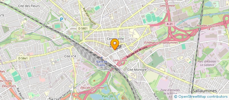 localisation de l'entreprise ELEGANCE EVENEMENTS  LENS