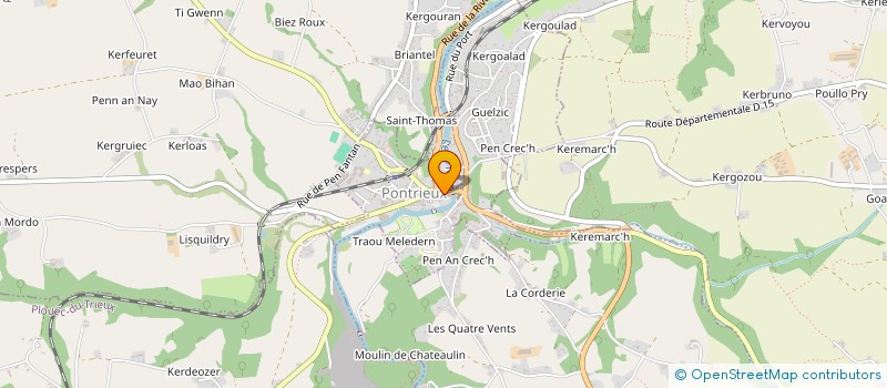localisation de l'entreprise ELEGANCE INSTITUT DE BEAUTE à PONTRIEUX