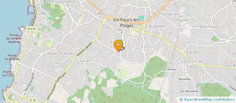 localisation de l'entreprise ELEGANCE VEGETALE à SIX-FOURS-LES-PLAGES