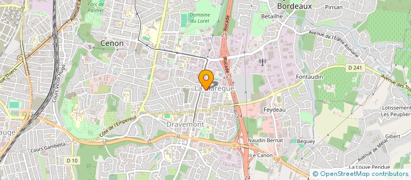 localisation de l'entreprise ELEGANCE VTC  CENON