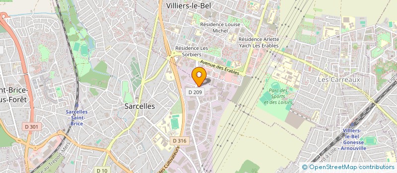 localisation de l'entreprise ELEGANT TRANS.  SARCELLES