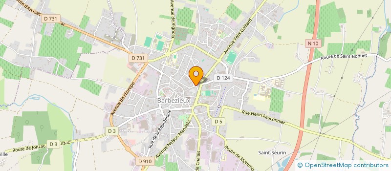 localisation de l'entreprise ELEGIE  BARBEZIEUX-SAINT-HILAIRE