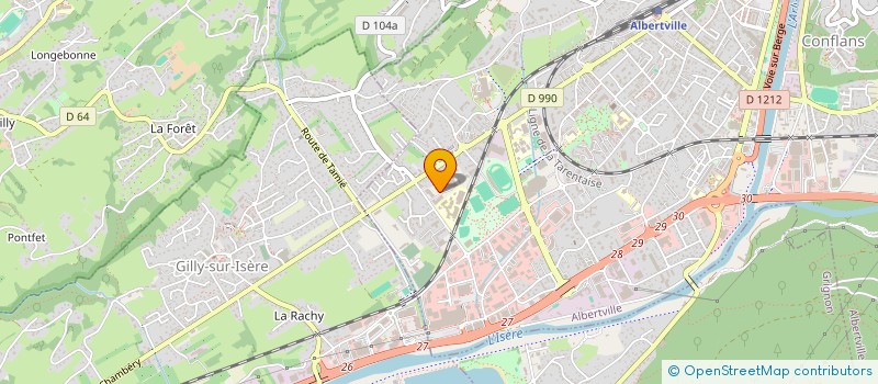 localisation de l'entreprise ELEGNA IMMO à ALBERTVILLE