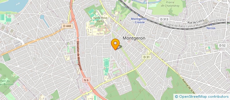 localisation de l'entreprise ELEGOET à MONTGERON