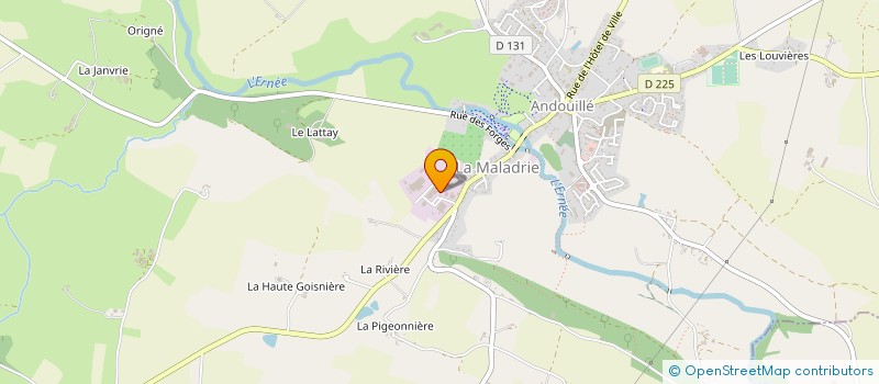 localisation de l'entreprise ELEKTO INDUSTRIE à ANDOUILLE