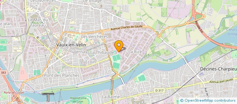 localisation de l'entreprise ELEKTROSTA à VAULX-EN-VELIN
