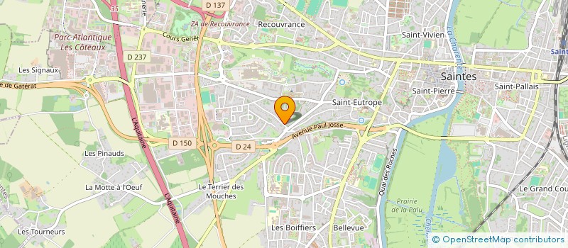 localisation de l'entreprise ELEKX  SAINTES