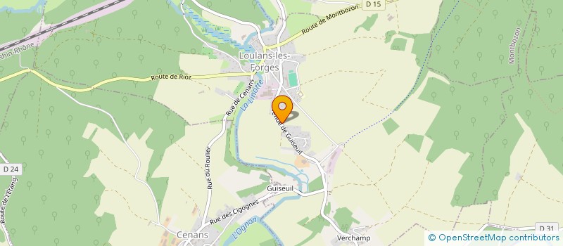 localisation de l'entreprise ELELUIVIC  LOULANS-VERCHAMP