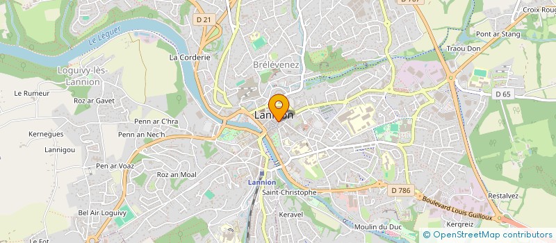 localisation de l'entreprise ELEMADE à LANNION