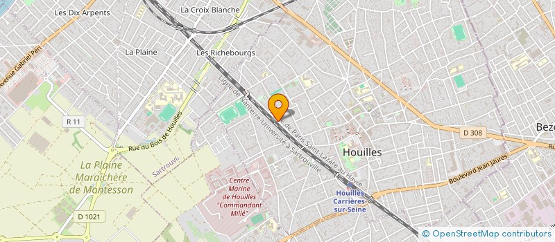 localisation de l'entreprise ELEMAR 1  HOUILLES