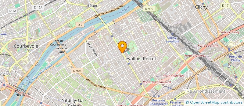 localisation de l'entreprise ELEMASOFT à LEVALLOIS-PERRET