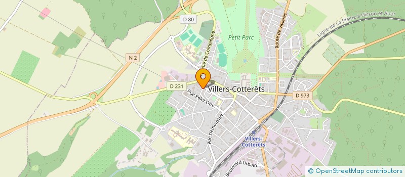 localisation de l'entreprise ELEMENT ARCHITECTES à VILLERS-COTTERETS