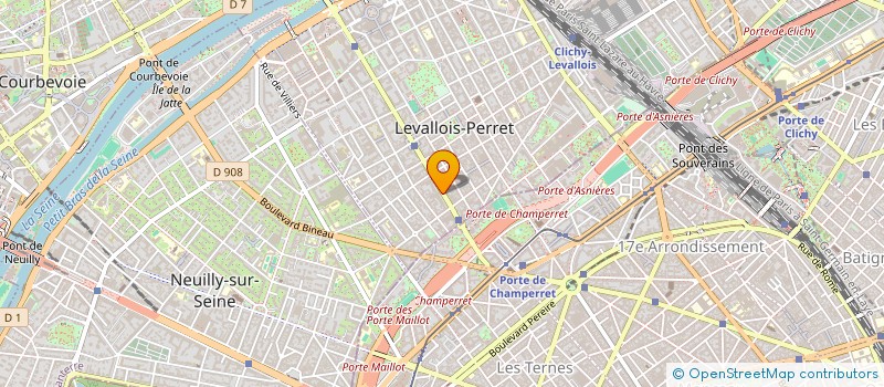 localisation de l'entreprise ELEMENT BATIMENT à LEVALLOIS-PERRET