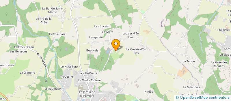 localisation de l'entreprise ELEMENT BOIS à ALLAIRE