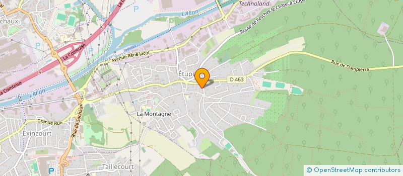 localisation de l'entreprise ELEMENT HAIR  ETUPES