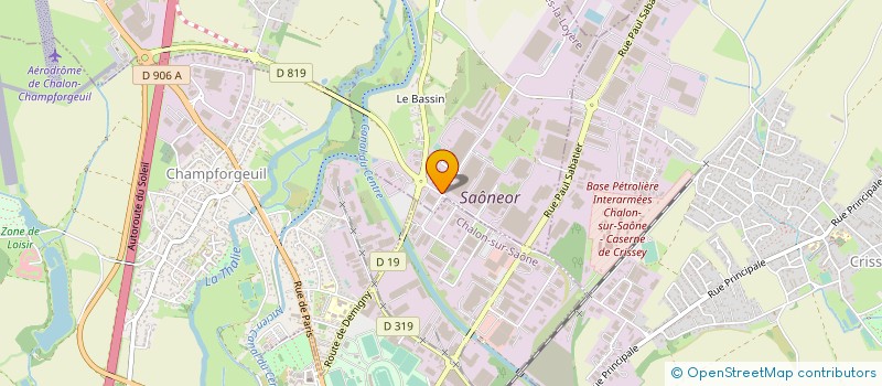 localisation de l'entreprise ELEMENT LOGIC FRANCE  CHALON-SUR-SAONE