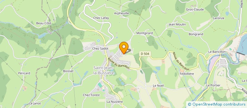 localisation de l'entreprise ELEMENTAIRES  SAINT-JEAN-LA-BUSSIERE