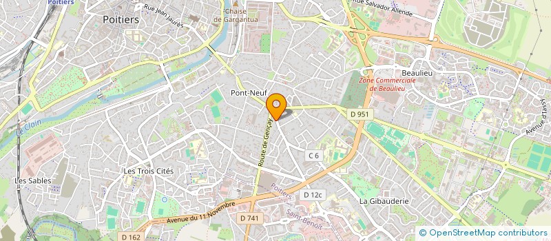 localisation de l'entreprise ELEMENTARY ESPORT  POITIERS