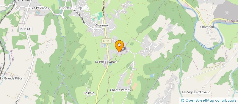 localisation de l'entreprise ELEMENTERRE à BOSMIE-L'AIGUILLE