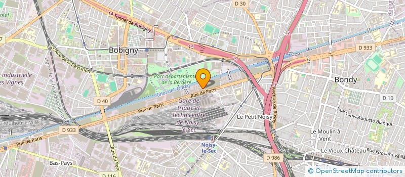 localisation de l'entreprise ELEMENTIA  BOBIGNY