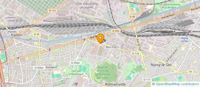 localisation de l'entreprise ELEMER AUTOMOBILES à ROMAINVILLE