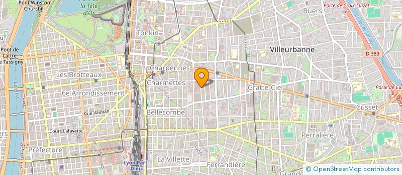 localisation de l'entreprise ELEMYS à VILLEURBANNE