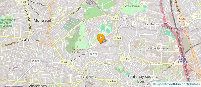 localisation de l'entreprise ELENA à MONTREUIL