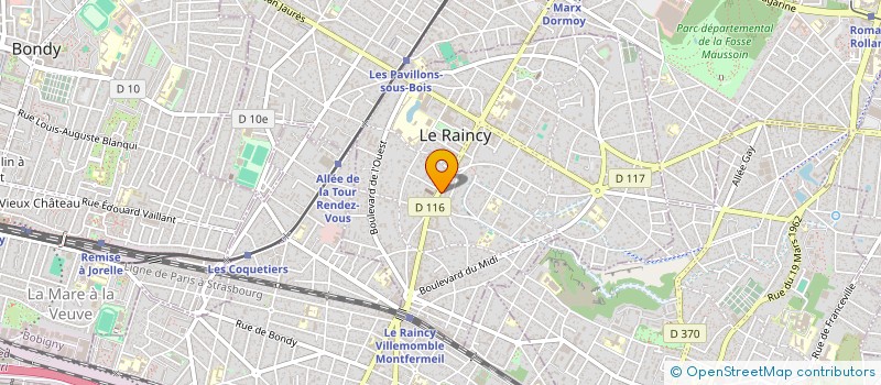 localisation de l'entreprise ELENA LAURE IMMO à LE RAINCY