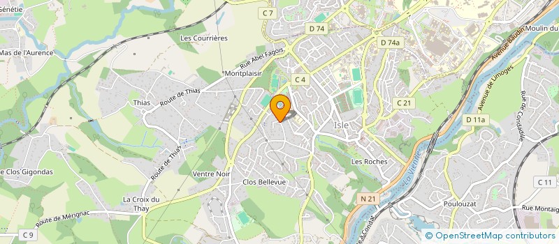 localisation de l'entreprise ELENWE à ISLE