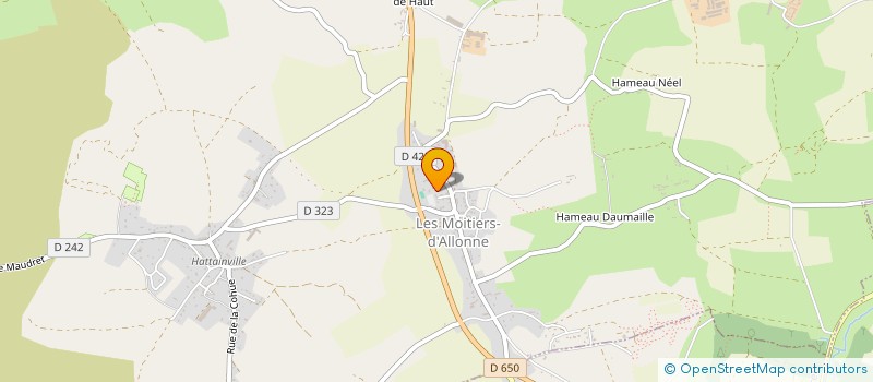 localisation de l'entreprise ELEP  LES MOITIERS-D'ALLONNE