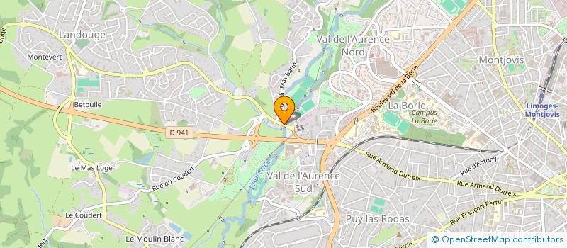 localisation de l'entreprise ELERCO à LIMOGES