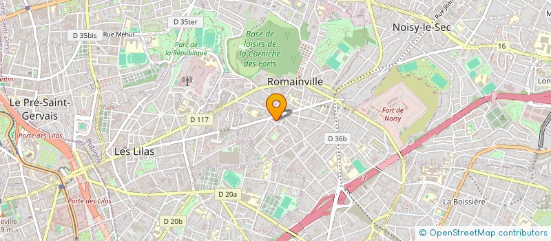 localisation de l'entreprise ELESS à ROMAINVILLE