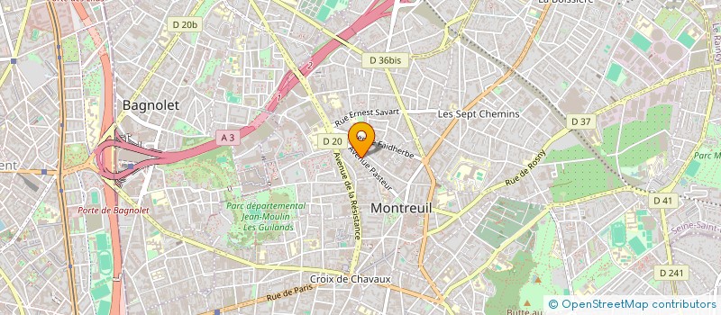 localisation de l'entreprise ELEUSIS PRODUCTIONS  MONTREUIL